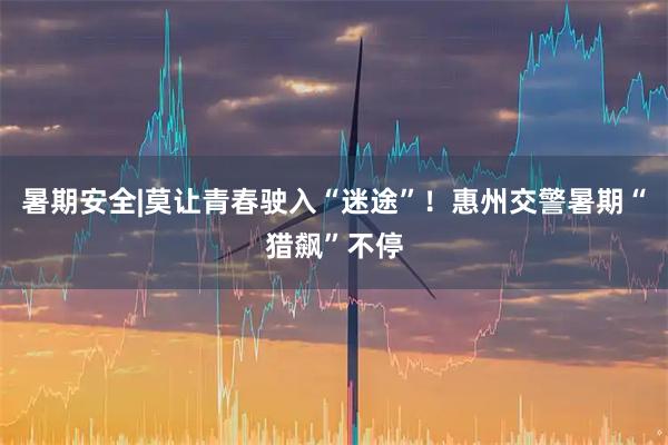 暑期安全|莫让青春驶入“迷途”！惠州交警暑期“猎飙”不停